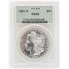 Image 1 : 1881-S $1 Morgan Silver Dollar Coin PCGS MS65