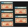 Image 2 : Lot of (5) Consecutive 1922 $10 Gold Certificate Notes PMG Graded XF45-AU55EPQ