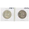Image 1 : Lot of 1948-D to 1949-D Franklin Half Dollar Silver Coins