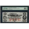 Image 1 : 1850's-60's $5 The City Bank of New Haven Obsolete Note PMG Choice Uncirculated