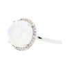 Image 2 : 14KT White Gold Lady's 7.32 ctw Moonstone and Diamond Ring
