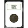 Image 1 : 1793[1C] Wreath Cent--Vine and Bars--Specimen MS65 Brown NGC.
