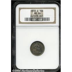 1858-O[10C] MS66 NGC.
