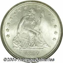 1867-S[25C] MS67 NGC.
