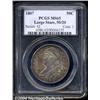 Image 1 : 1807[50C] Large Stars, 50 Over 20 MS65 PCGS.