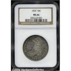 1824[50C] MS66 NGC.