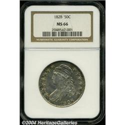 1828[50C] Square Base 2, Small 8, Large Letters MS66 NGC.