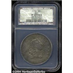 1794[S$1]--XF Details, Obverse Repaired--NCS.