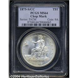 1875-S/CC[T$1] MS64 Chop Mark PCGS.
