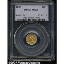1855[G$1] MS62 PCGS.