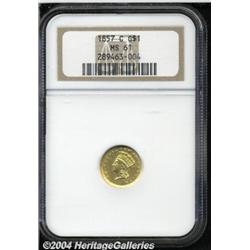 1857-C[G$1] MS61 NGC.
