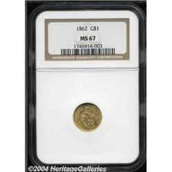 1862[G$1] MS67 NGC.