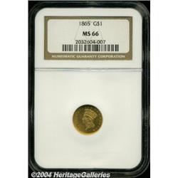 1865[G$1] MS66 NGC.
