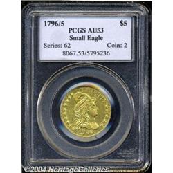 1796/5[$5] Small Eagle AU53 PCGS.