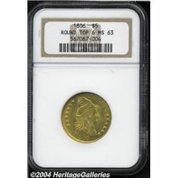 1806[$5] Round Top 6, 7x6 Stars MS63 NGC.