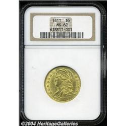 1811[$5] Tall 5 MS62 NGC.