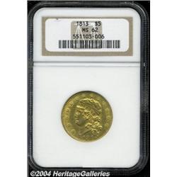 1813[$5] MS62 NGC.