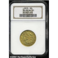 1818[$5] 5D Over 50 MS63 NGC.
