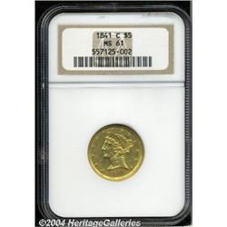 1841-C[$5] MS61 NGC.