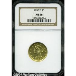 1852-D[$5] AU58 NGC.