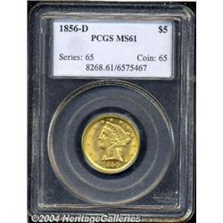 1856-D[$5] MS61 PCGS.