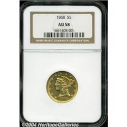 1868[$5] AU58 NGC.