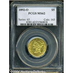 1892-O[$5] MS62 PCGS.