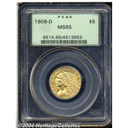 1909-D[$5] MS65 PCGS.