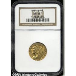 1911-S[$5] MS65 NGC.
