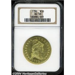 1795[$10] 13 Leaves AU58 NGC.