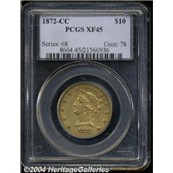 1872-CC[$10] XF45 PCGS.