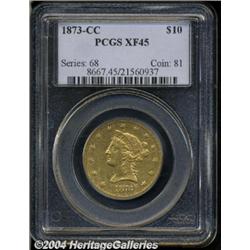 1873-CC[$10] XF45 PCGS.