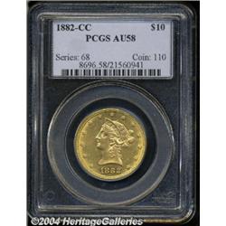 1882-CC[$10] AU58 PCGS.