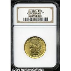 1907[$10] No Motto MS65 NGC.