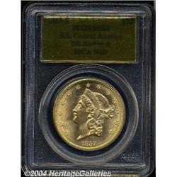 1857-S[$20] Broken A MS64 PCGS.