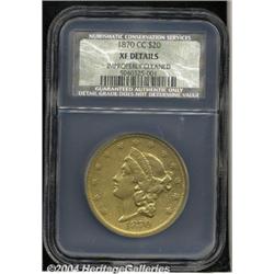 1870-CC[$20] XF Details, Improperly Cleaned, NCS.