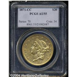 1871-CC[$20] AU55 PCGS.