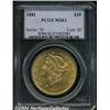 Image 1 : 1881[$20] MS61 PCGS.