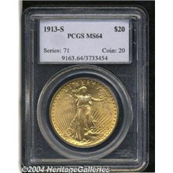 1913-S[$20] MS64 PCGS.
