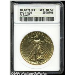 1921[$20]--Cleaned--ANACS. AU Details, Net AU50.