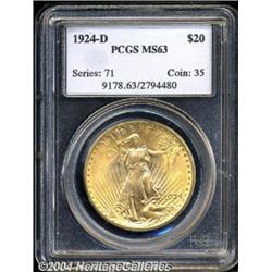 1924-D[$20] MS63 PCGS.