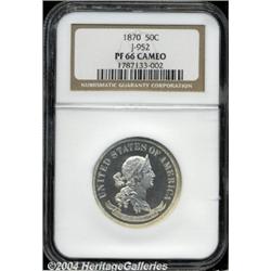 1870[50C] Standard Silver Half Dollar, Judd-952, Pollock-1095, Low R.7, PR66 Cameo NGC.