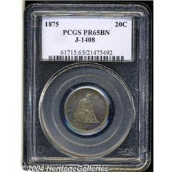 1875[20C] Twenty Cents, Judd-1408, Pollock-1551, Low R.7, PR65 Brown PCGS.