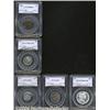 Image 1 : A Five Piece 1911 Proof Set PR66 to PR67 PCGS.