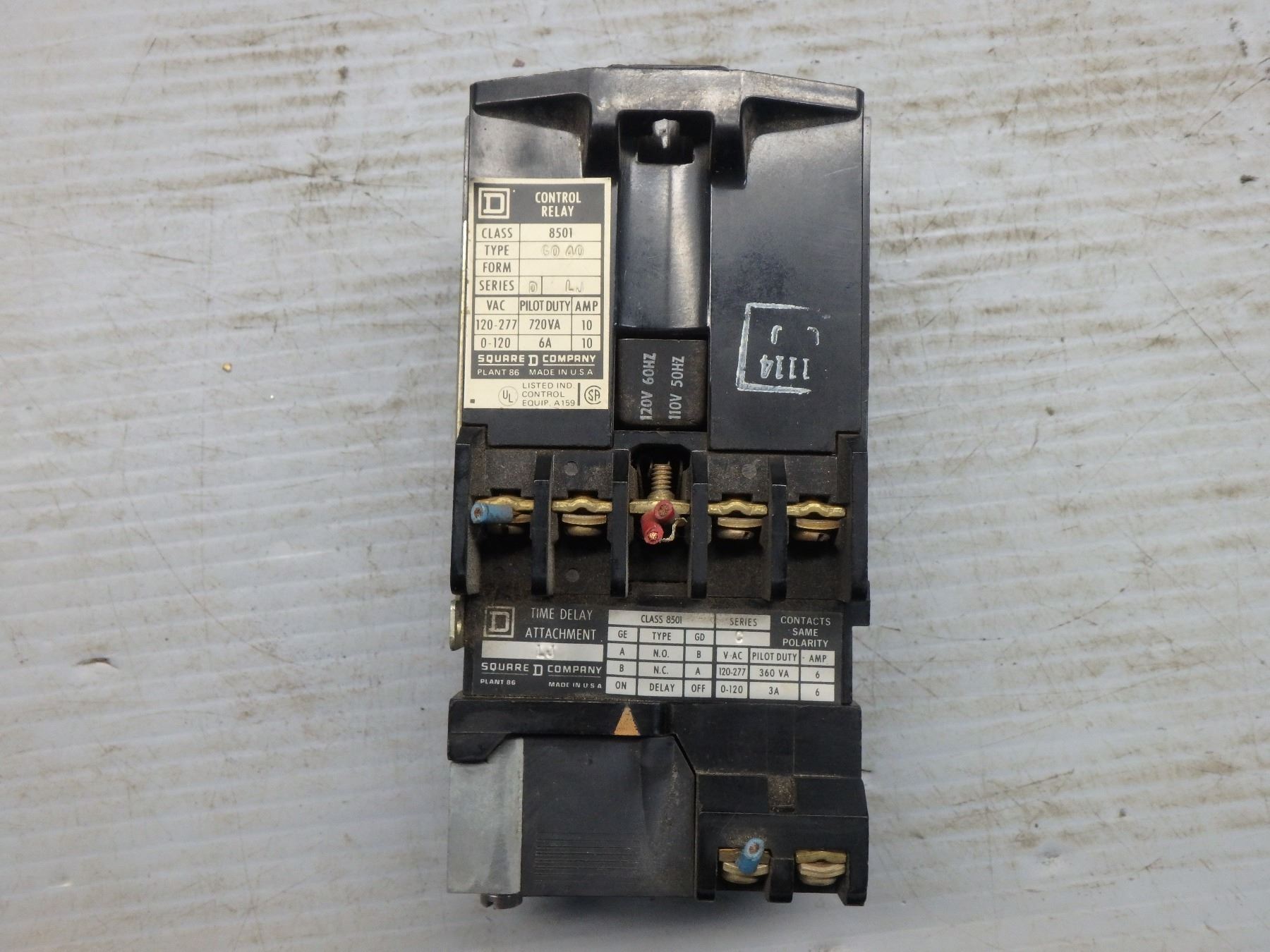 SQUARE D CONTROL RELAY CLASS 8501 TYPE GO-40 SERIES D GO40