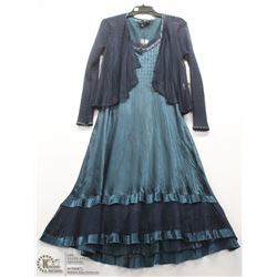 (WOMENS) KOMAROV DARK BLUE 3/4 LENGTH DRESS SIZE SMALL