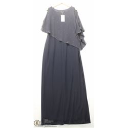 (WOMENS) LYMAN SIZE 14 NAVY DRESS WITH SHEER OVER TOP