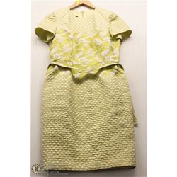 (WOMENS) FRASCARA SIZE 12 YELLOW AND GOLD KNEE LENGTH DRESS