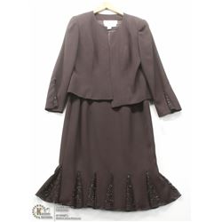 (WOMENS) DAYMOR CHOCOLATE BROWN DRESS WITH CAP JACKET