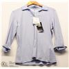 Image 1 : (WOMENS) GERRY WEBER LIGHT BLUE COLLAR AND CUFF TOP SIZE 8